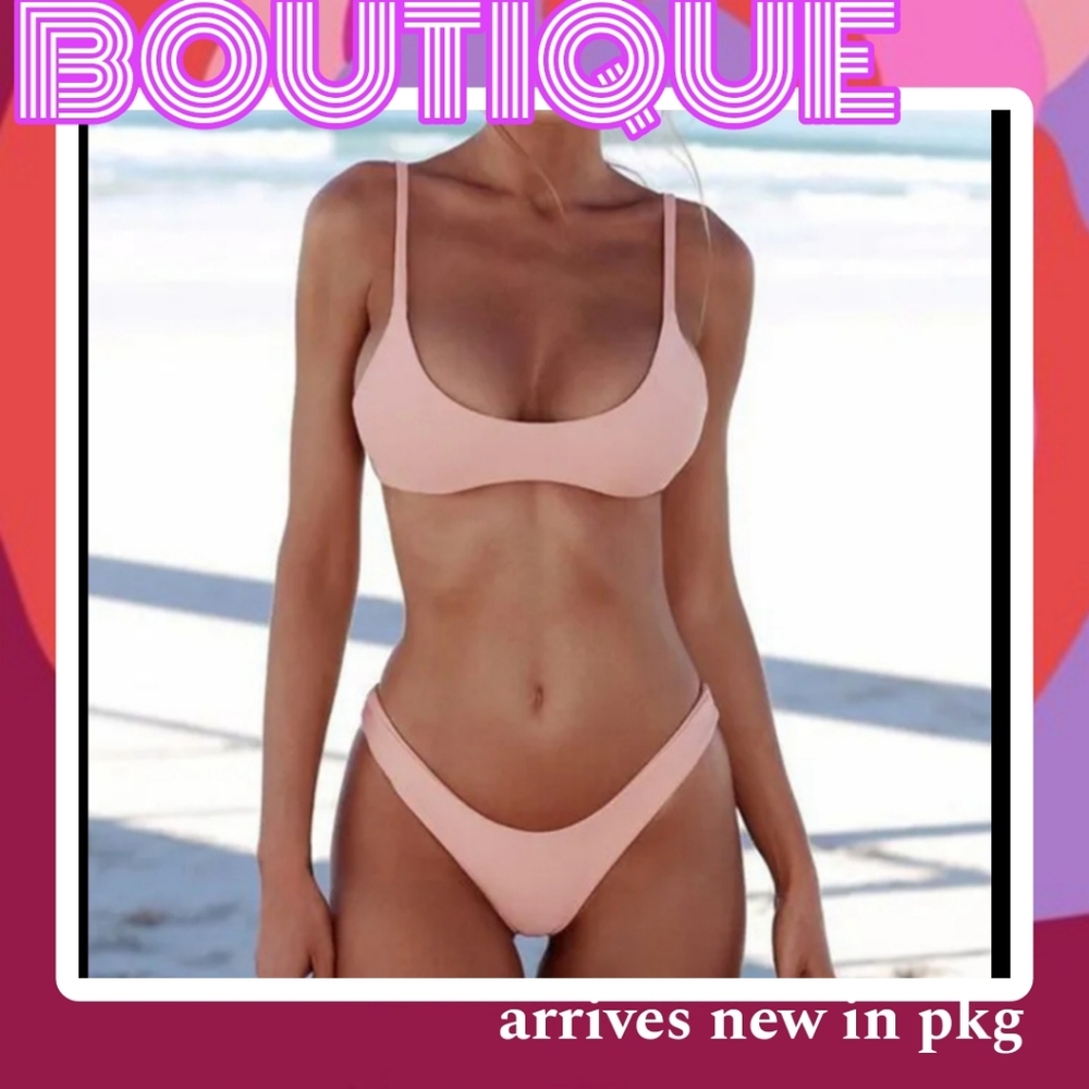 Pink bikini swimsuit